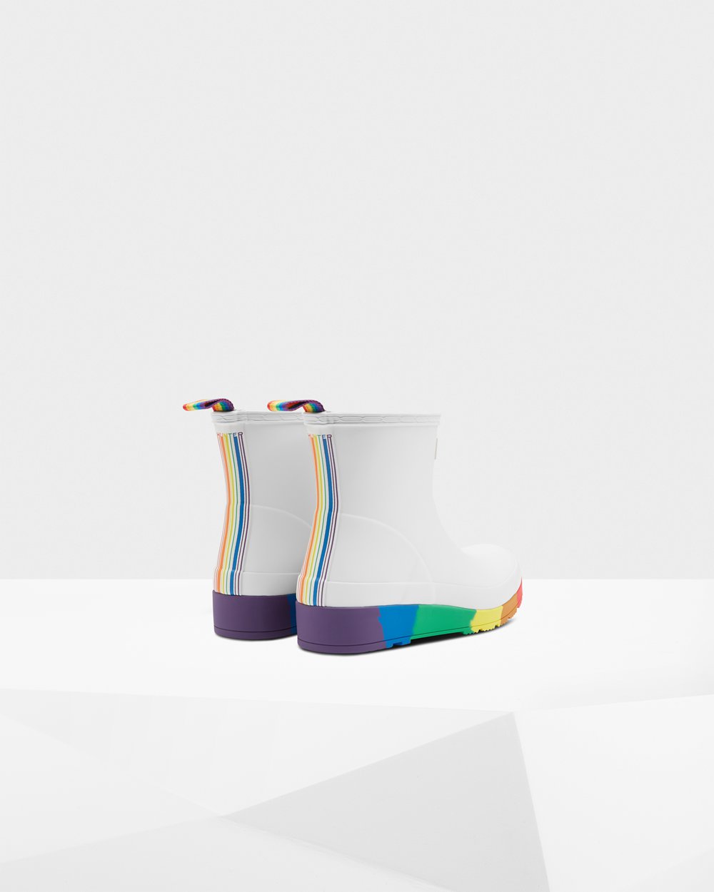 Botas Play Hunter Feminina Branco - Original Pride Flatform Rain - 27VTFLOGM